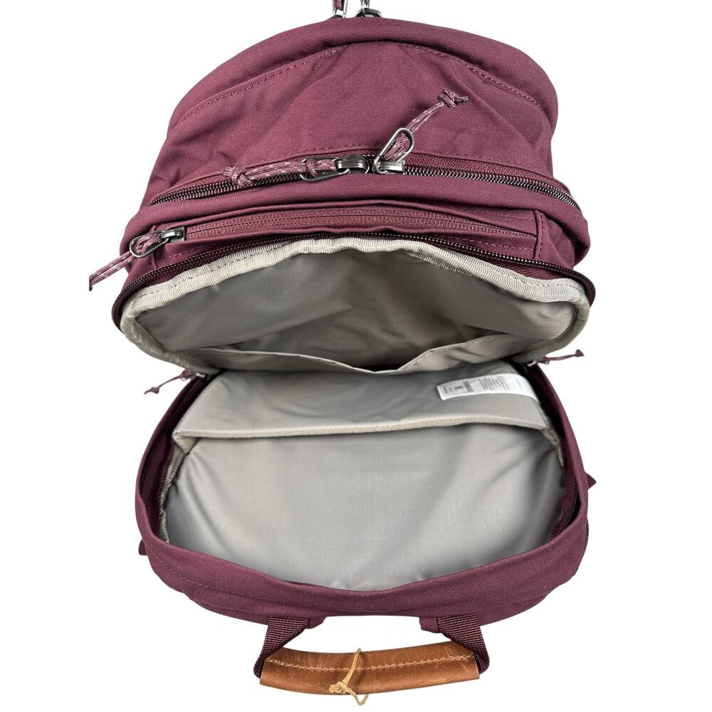 Fjallraven Raven 28L Backpack Övik F23345 Burgundy Port Laptop Ready 10 Pockets - Picture 9 of 12